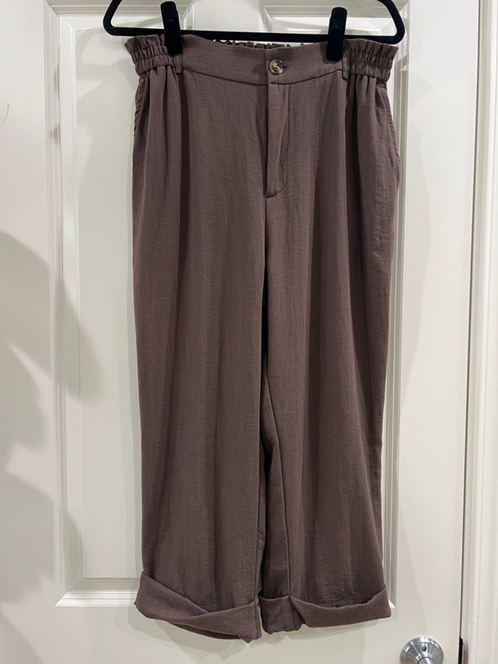 Halara Wide‑Leg Lightweight Pants – Brown – Size M